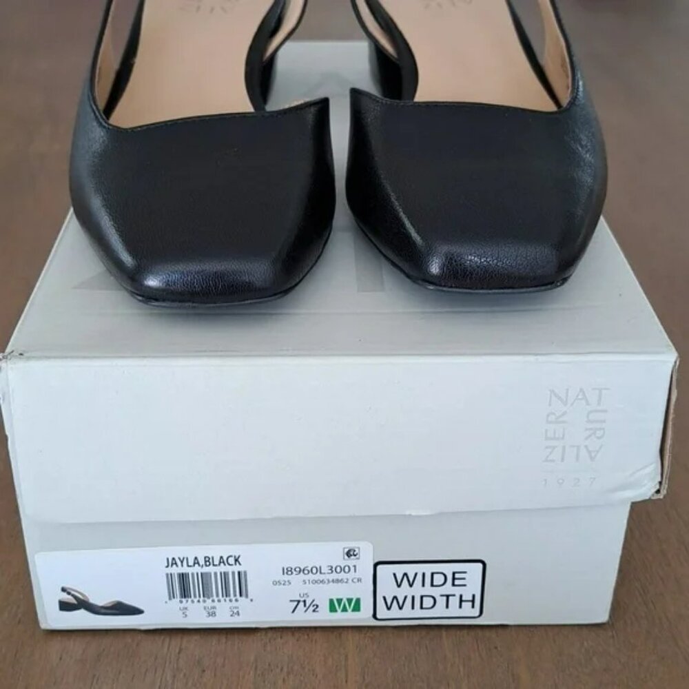 Naturalizer Jayla Slingback Pump - Color: Black Leather - Size: 7.5 Wide - Picture 5 of 9